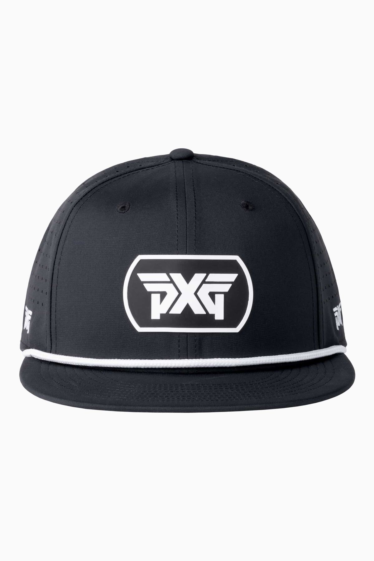 Men's Dog Tag 6-Panel High Crown Snapback Cap Black & White